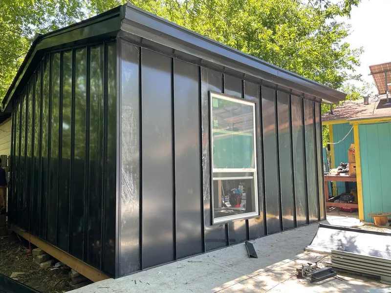 Black standing seam metal wall panels for Metal Roof Installation in San Clemente